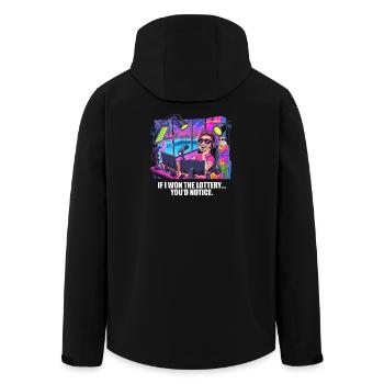 Funny If I Won The Lottery You'd Notice Yacht boat - Men’s Recycled Softshell Jacket by Stanley/Stella - black - Back - AI Model Male 185 light (185cm)