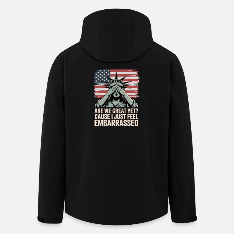 Sind wir schon großartig? Protest-Grafik - Recycelte Männer Softshell-Jacke von Stanley/Stella - Schwarz