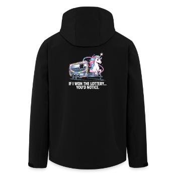 Funny If I Won The Lottery You'd Notice Yacht boat - Men’s Recycled Softshell Jacket by Stanley/Stella - black - Back - AI Model Male 185 light (185cm)
