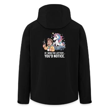 Funny If I Won The Lottery You'd Notice Yacht boat - Men’s Recycled Softshell Jacket by Stanley/Stella - black - Back - AI Model Male 185 light (185cm)