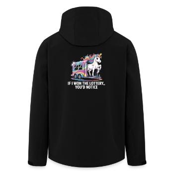 Funny If I Won The Lottery You'd Notice Yacht boat - Men’s Recycled Softshell Jacket by Stanley/Stella - black - Back - AI Model Male 185 light (185cm)