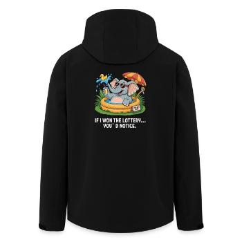 Funny If I Won The Lottery You'd Notice Yacht boat - Men’s Recycled Softshell Jacket by Stanley/Stella - black - Back - AI Model Male 185 light (185cm)