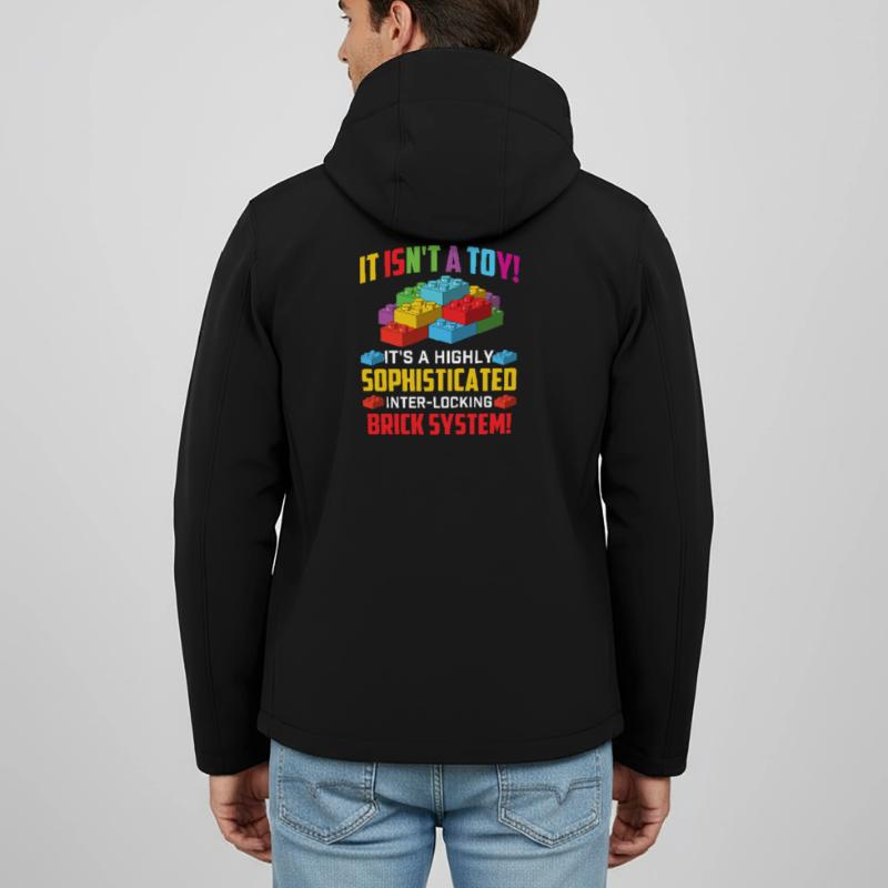 Sophisticated Interlocking Brick System Humor Men’s Recycled Softshell Jacket by Stanley/Stella