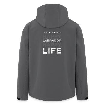 Labrador Glücksleben Print - Recycelte Männer Softshell-Jacke von Stanley/Stella - Schwarz - Hinten - AI Model Male 185 light (185cm)