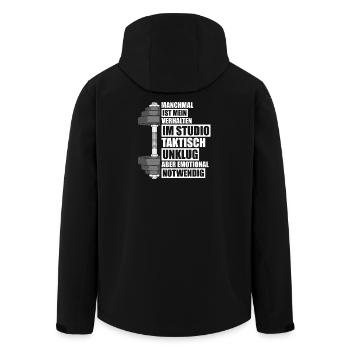 Verhalten Bodybuilding Bodybuilder Gym Kraftsport - Recycelte Männer Softshell-Jacke von Stanley/Stella - Schwarz - Hinten - AI Model Male 185 light (185cm)