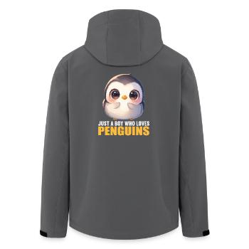 Penguins Penguin - Men’s Recycled Softshell Jacket by Stanley/Stella - black - Back - AI Model Male 185 light (185cm)