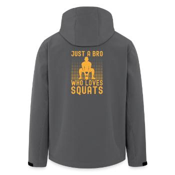 Fanatiques de fitness Bro qui aime les squats Calisthenics - Veste softshell homme en polyester recyclé Stanley/Stella - noir - Dos - AI Model Male 185 light (185cm)