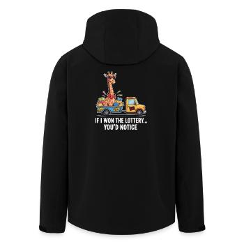 Funny If I Won The Lottery You'd Notice Yacht boat - Men’s Recycled Softshell Jacket by Stanley/Stella - black - Back - AI Model Male 185 light (185cm)