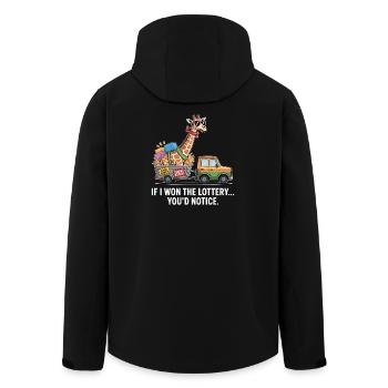 Funny If I Won The Lottery You'd Notice Yacht boat - Men’s Recycled Softshell Jacket by Stanley/Stella - black - Back - AI Model Male 185 light (185cm)