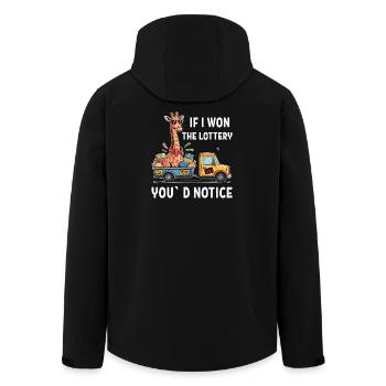 Funny If I Won The Lottery You'd Notice Yacht boat - Men’s Recycled Softshell Jacket by Stanley/Stella - black - Back - AI Model Male 185 light (185cm)