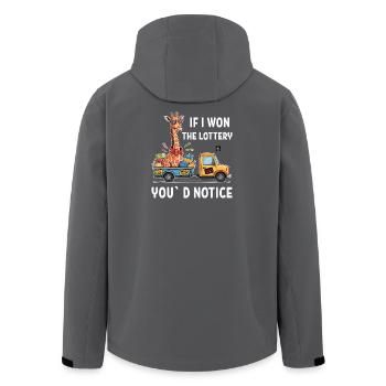 C’est drôle si je gagnais à la loterie, vous remarqueriez un yacht - Veste softshell homme en polyester recyclé Stanley/Stella - charbon - Dos - AI Model Male 185 light (185cm)