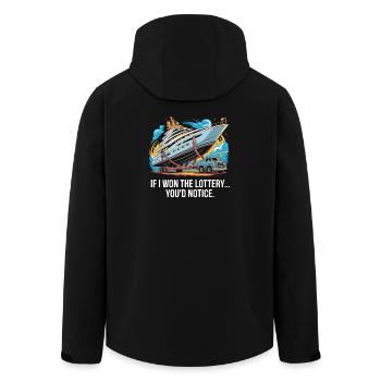 Funny If I Won The Lottery You'd Notice Yacht boat - Men’s Recycled Softshell Jacket by Stanley/Stella - black - Back - AI Model Male 185 light (185cm)