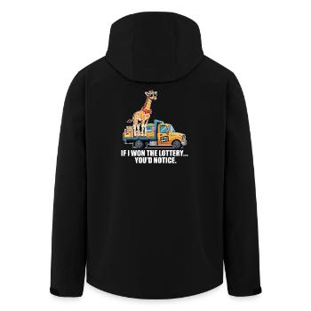 Funny If I Won The Lottery You'd Notice Yacht boat - Men’s Recycled Softshell Jacket by Stanley/Stella - black - Back - AI Model Male 185 light (185cm)
