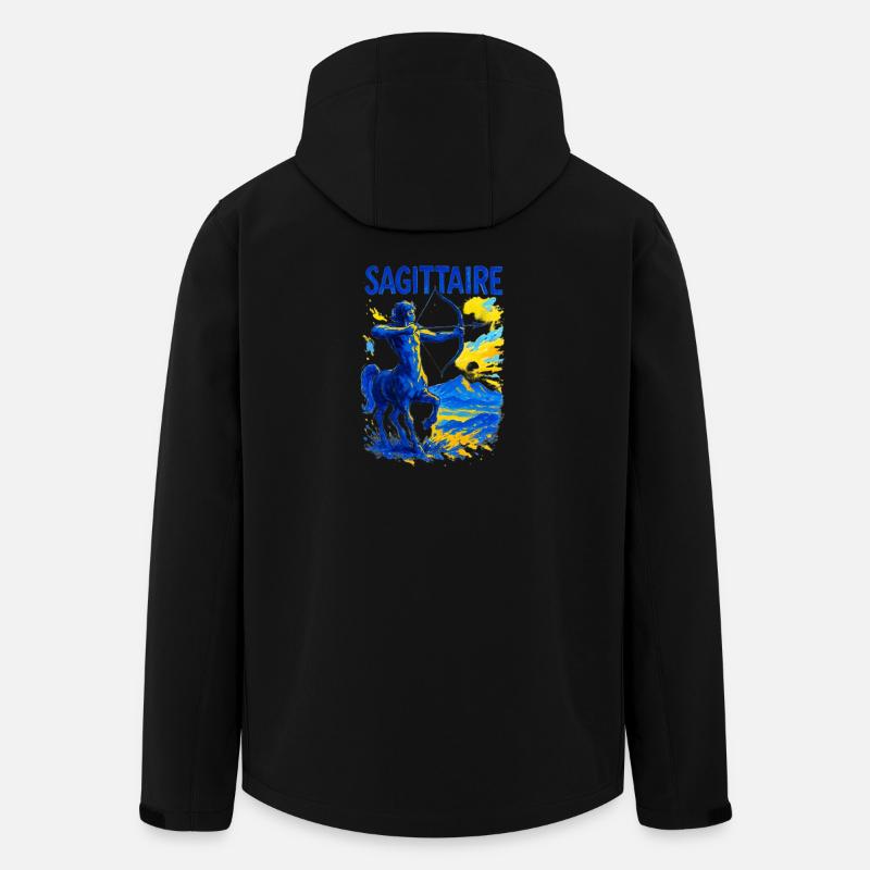 Signe astrologique du Sagittaire - Astrologie - Veste softshell homme en polyester recyclé Stanley/Stella - noir