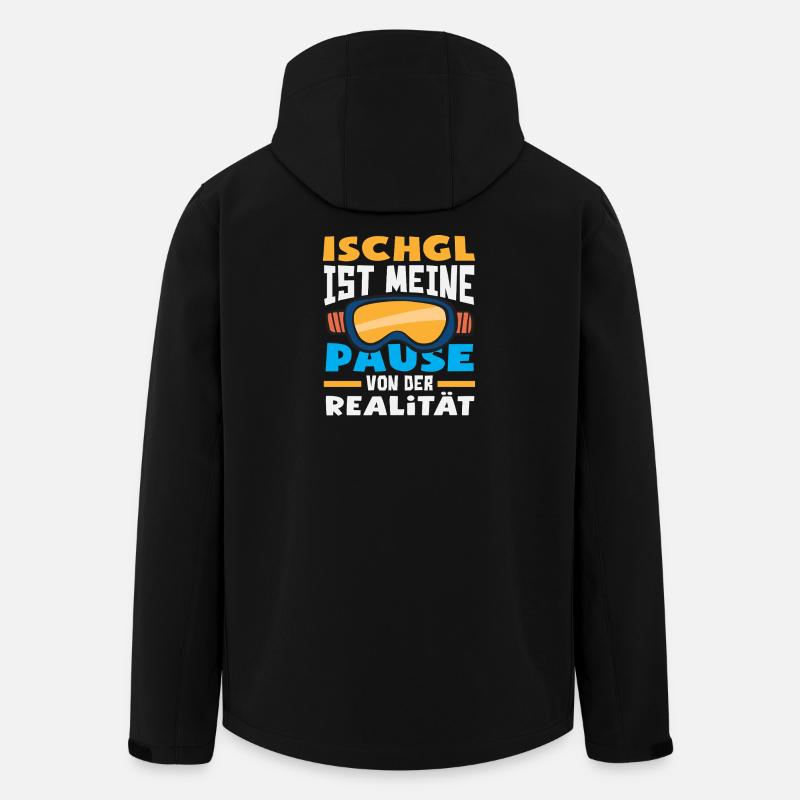 Ischgl My Break Reality Fun Après-ski - Veste softshell homme en polyester recyclé Stanley/Stella - noir
