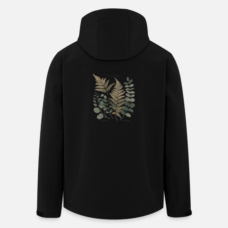 Botanische Kunst - Farn & Blätter - Recycelte Männer Softshell-Jacke von Stanley/Stella - Schwarz