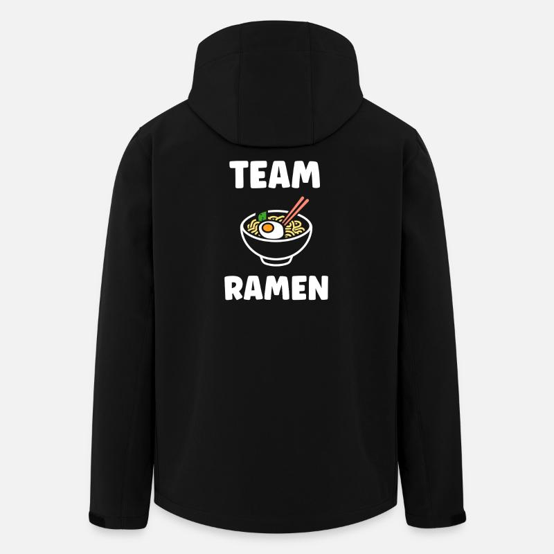 Team Ramen Illustration Noodle Bowl - Men’s Recycled Softshell Jacket by Stanley/Stella - black