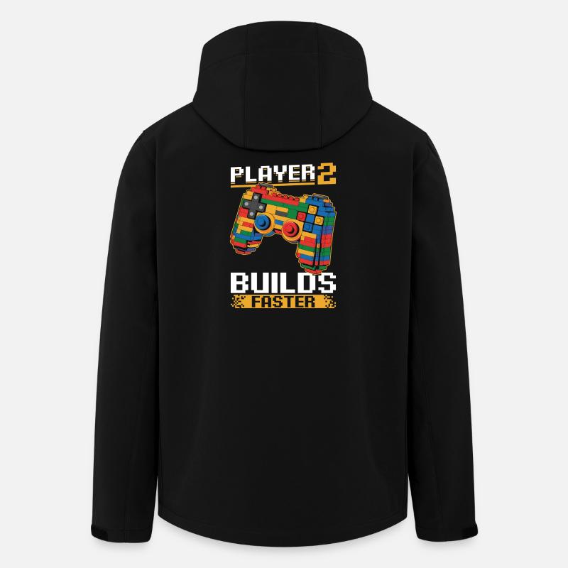 Building Blocks Gamer Gaming Brick Builder - Men’s Recycled Softshell Jacket by Stanley/Stella - black