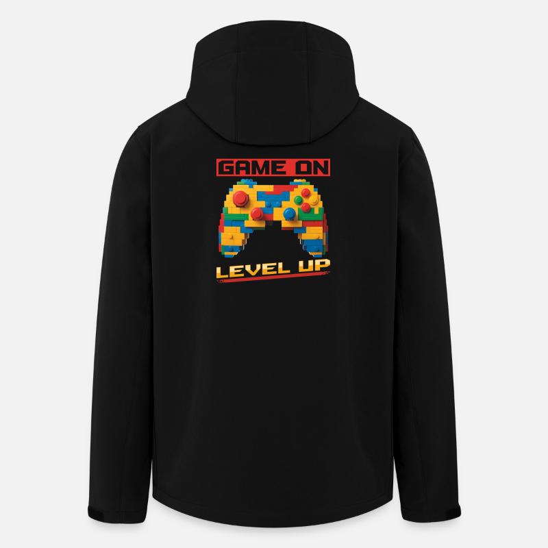 Building Blocks Gamer Gaming Brick Builder - Recycelte Männer Softshell-Jacke von Stanley/Stella - Schwarz