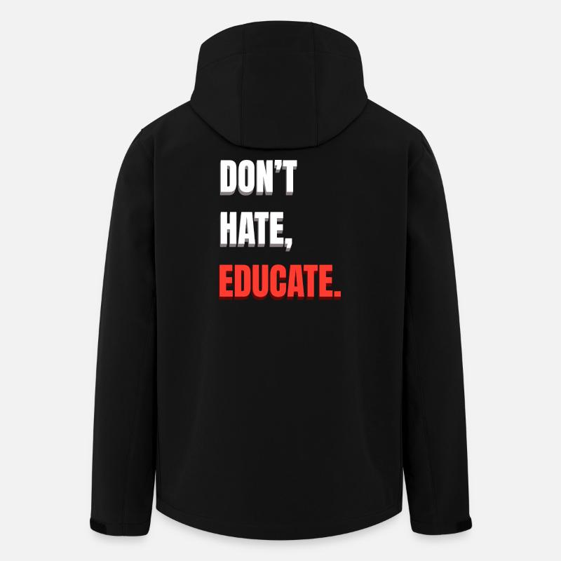 Don’t Hate Educate - Recycelte Männer Softshell-Jacke von Stanley/Stella - Schwarz