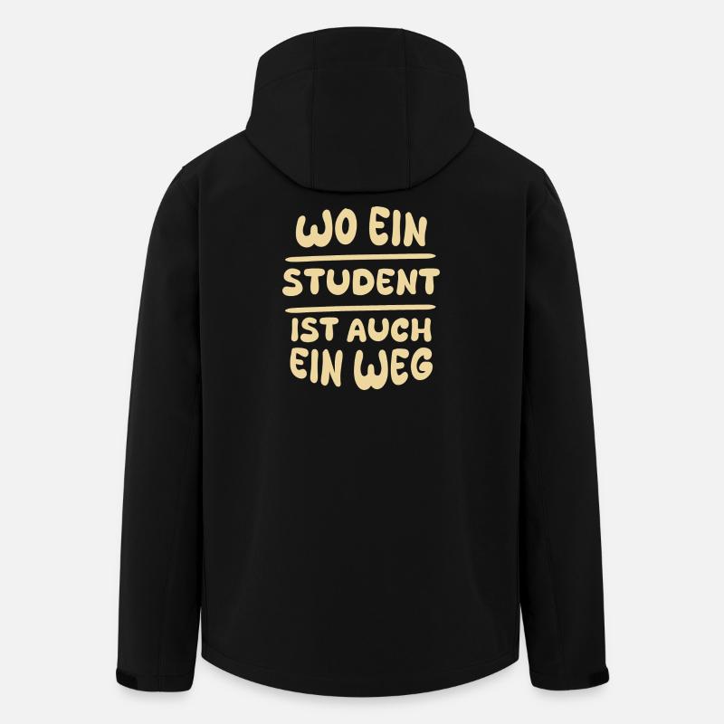 Étudiant en tant qu’étudiant - Veste softshell homme en polyester recyclé Stanley/Stella - noir