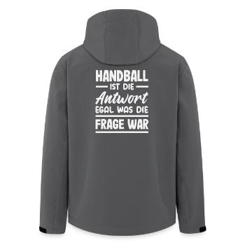 Handball Players Handball Handball Gifts - Men’s Recycled Softshell Jacket by Stanley/Stella - black - Back - AI Model Male 185 light (185cm)
