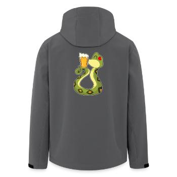 Snake Beer - Men’s Recycled Softshell Jacket by Stanley/Stella - black - Back - AI Model Male 185 light (185cm)