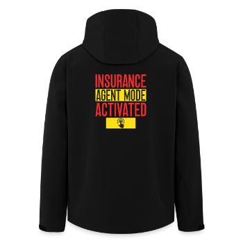 Mode Agent d’Assurance Activé Assurance Funny - Veste softshell homme en polyester recyclé Stanley/Stella - noir - Dos - AI Model Male 185 light (185cm)