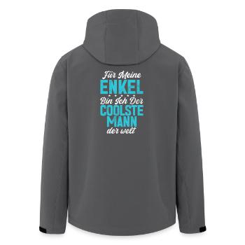 To my grandchildren, I'm the coolest man in the world - Men’s Recycled Softshell Jacket by Stanley/Stella - black - Back - AI Model Male 185 light (185cm)