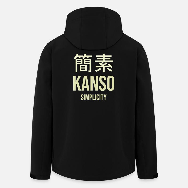 Kanji-Einfachheit optimiert - Recycelte Männer Softshell-Jacke von Stanley/Stella - Schwarz