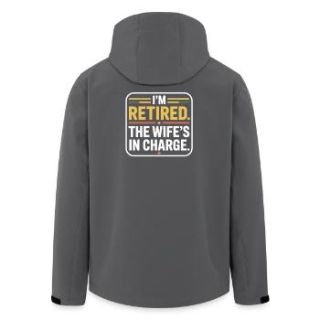 Retraité : l’épouse est aux commandes - Veste softshell homme en polyester recyclé Stanley/Stella - charbon - Dos - AI Model Male 185 light (185cm)