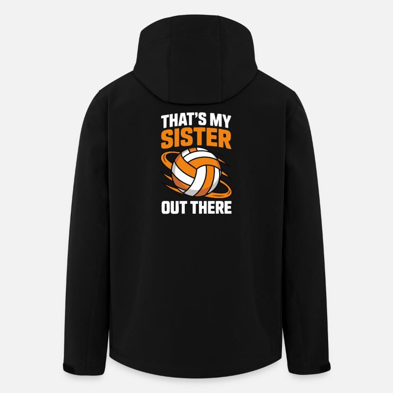 Volleyball Sister - Proud Sibling Design - Men’s Recycled Softshell Jacket by Stanley/Stella - black