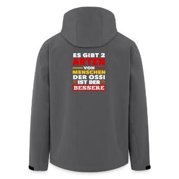 2 Arten Von Menschen Ossi Spruch DDR Stolz - Recycelte Männer Softshell-Jacke von Stanley/Stella - Schwarz - Hinten - AI Model Male 185 light (185cm)
