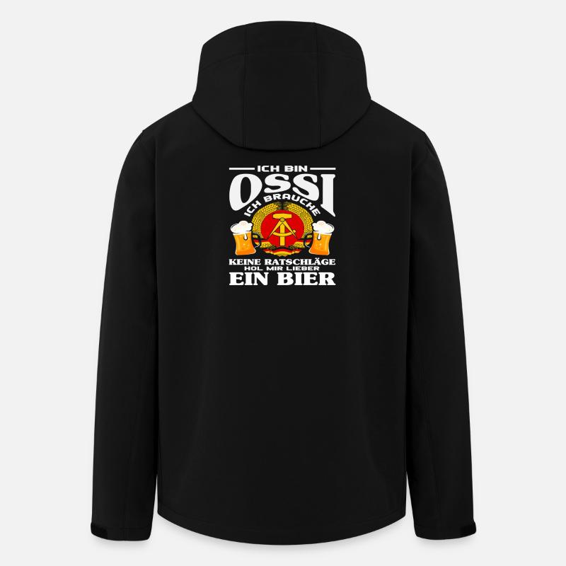 Bier Ostdeutschland Ossi Spruch DDR Stolz - Recycelte Männer Softshell-Jacke von Stanley/Stella - Schwarz