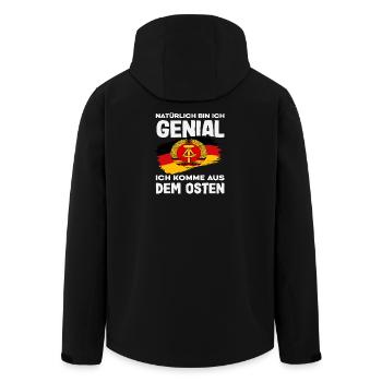 Genial ich kome aus dem Osten ossi Spruch DDR - Veste softshell homme en polyester recyclé Stanley/Stella - noir - Dos - AI Model Male 185 light (185cm)