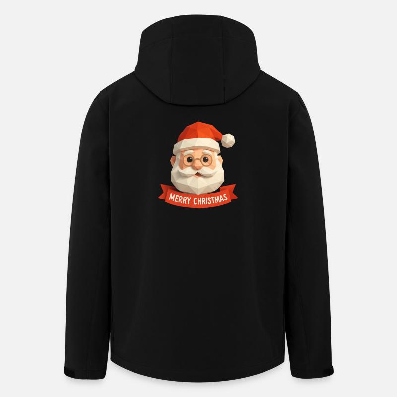 Polygon Père Noël – Joyeux Noël moderne - Veste softshell homme en polyester recyclé Stanley/Stella - noir