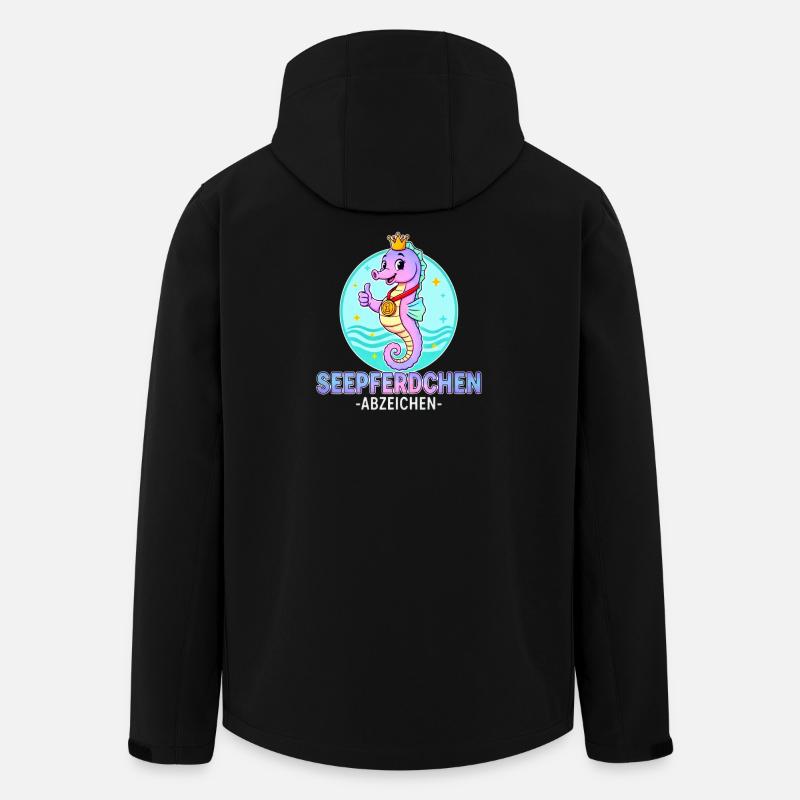 Écusson hippocampe avec dégradé - Veste softshell homme en polyester recyclé Stanley/Stella - noir