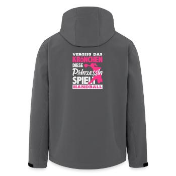 Handball Players Handball Handball Gifts - Men’s Recycled Softshell Jacket by Stanley/Stella - black - Back - AI Model Male 185 light (185cm)