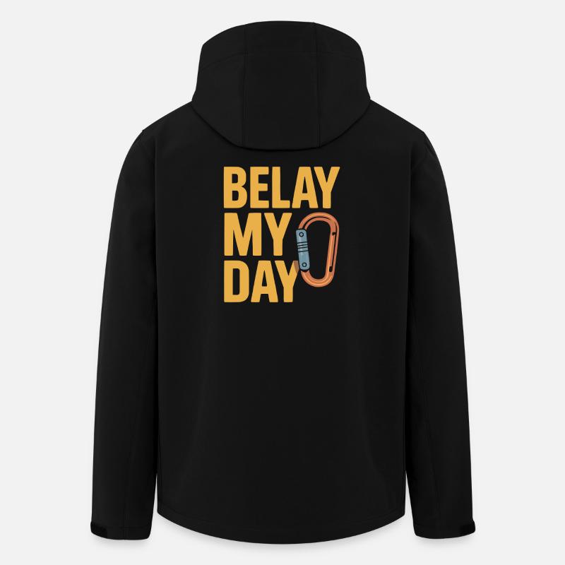 Klettern Bergsteigen Karabiner Bouldern - Recycelte Männer Softshell-Jacke von Stanley/Stella - Schwarz