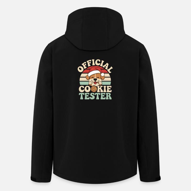 Weihnachtshund Humor - Recycelte Männer Softshell-Jacke von Stanley/Stella - Schwarz