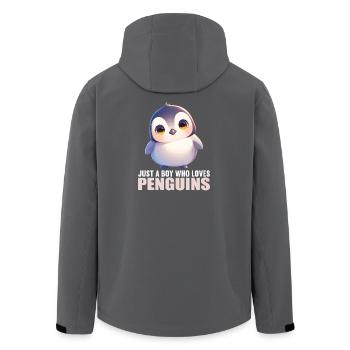 Penguins Penguin - Men’s Recycled Softshell Jacket by Stanley/Stella - black - Back - AI Model Male 185 light (185cm)