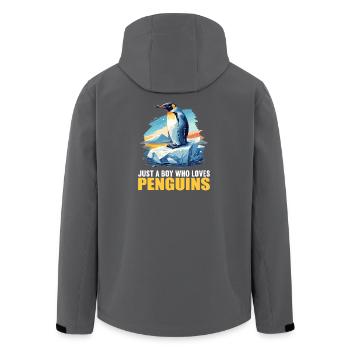 Penguins Penguin - Men’s Recycled Softshell Jacket by Stanley/Stella - black - Back - AI Model Male 185 light (185cm)
