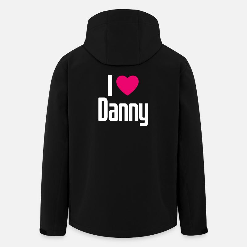 J’aime Danny Coeur rose J’aime Danny - Veste softshell homme en polyester recyclé Stanley/Stella - noir