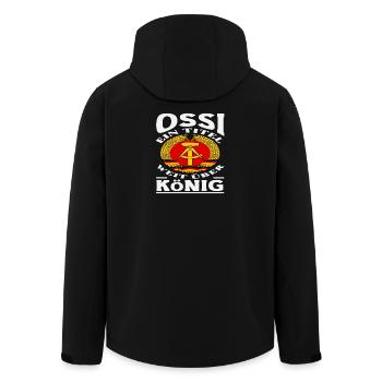 Ossi Title About King Saying GDR Pride - Men’s Recycled Softshell Jacket by Stanley/Stella - black - Back - AI Model Male 185 light (185cm)