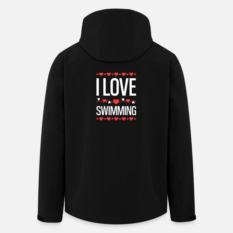 I Love Swimming - Recycelte Männer Softshell-Jacke von Stanley/Stella - Schwarz