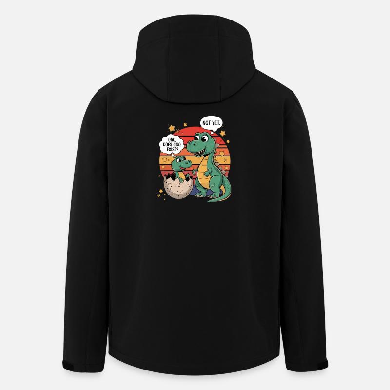 Dino Frage Gottexistenz - Recycelte Männer Softshell-Jacke von Stanley/Stella - Schwarz