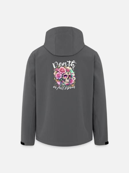 Flowers Skull Beauty Bloom - Men’s Recycled Softshell Jacket by Stanley/Stella - black