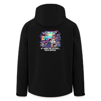 Funny If I Won The Lottery You'd Notice Yacht boat - Men’s Recycled Softshell Jacket by Stanley/Stella - black - Back - AI Model Male 185 light (185cm)