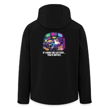 Funny If I Won The Lottery You'd Notice Yacht boat - Men’s Recycled Softshell Jacket by Stanley/Stella - black - Back - AI Model Male 185 light (185cm)