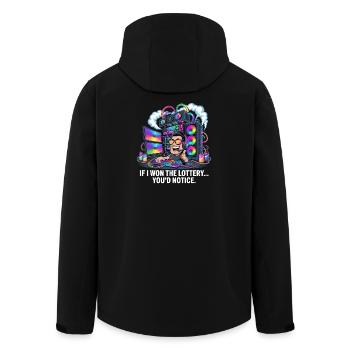 Funny If I Won The Lottery You'd Notice Yacht boat - Men’s Recycled Softshell Jacket by Stanley/Stella - black - Back - AI Model Male 185 light (185cm)
